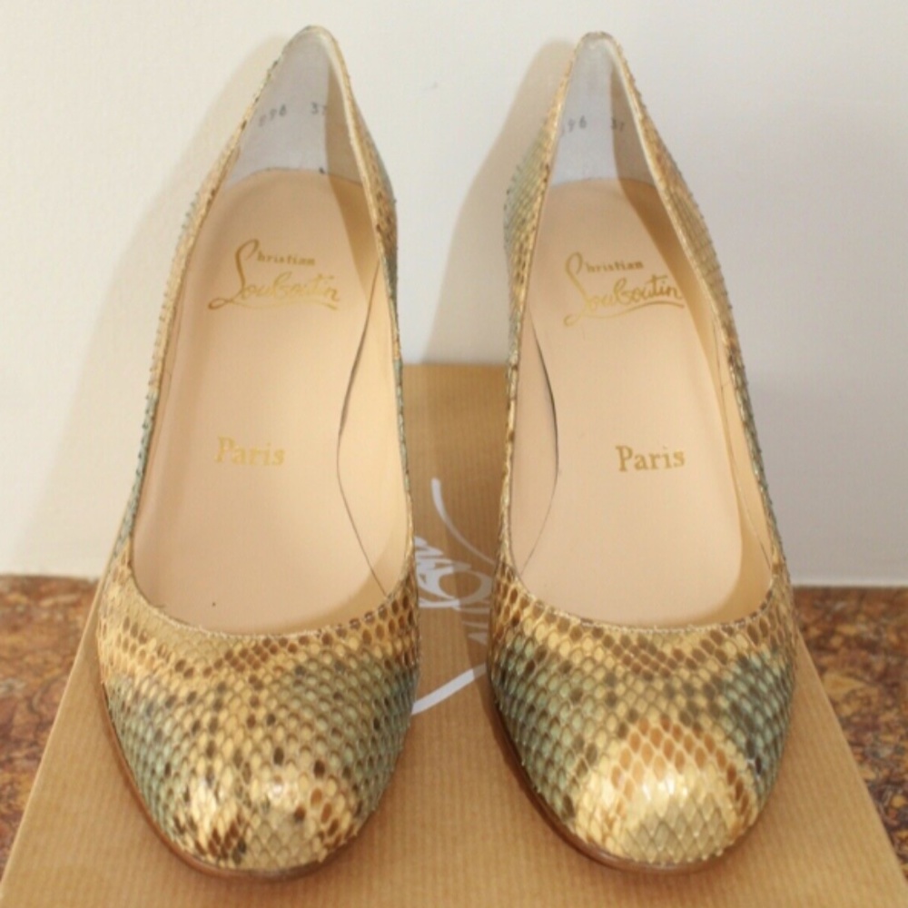 Christian Louboutin Multicolor Python Heels - Picture 5 of 12